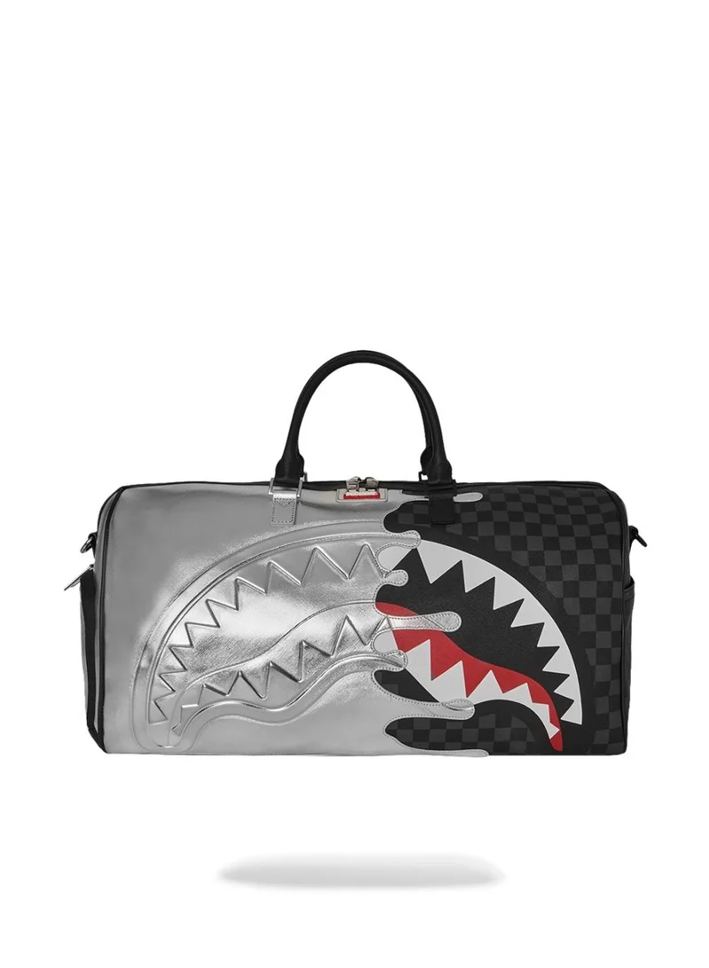 SPRAYGROUND SILVER SIDE DRIP DUFFLE