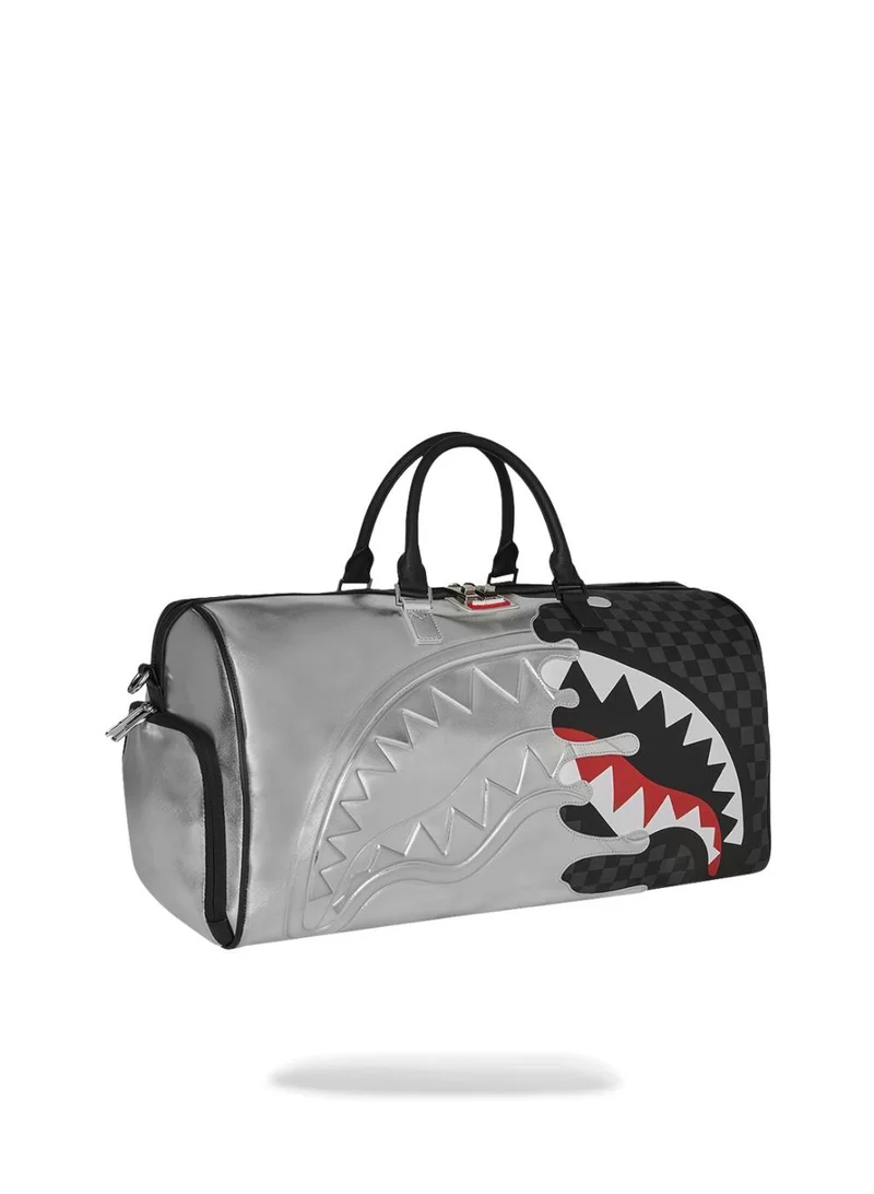 SPRAYGROUND SILVER SIDE DRIP DUFFLE