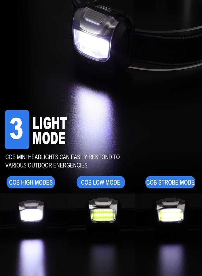 Macarrie 18 Pack LED Headlamps IPX4 Waterproof 3 Modes Headlamp Flashlight Bright Head Lights Camping Accessories for Adults Kids Hiking, Running, Repairing, Fishing, Batteries Not Included(Black) - Image 3