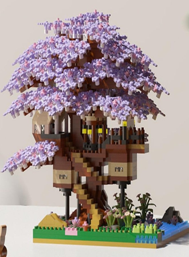 Toynagar Hot Plastic Plants Blocks Bricks City Mini Sakura Succulents Cherry Blossom House Tree Building Blocks Toys for Kids for Birthday | Treehouse Blocks - Image 2