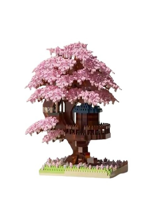 Toynagar Hot Plastic Plants Blocks Bricks City Mini Sakura Succulents Cherry Blossom House Tree Building Blocks Toys for Kids for Birthday | Treehouse Blocks - Image 3