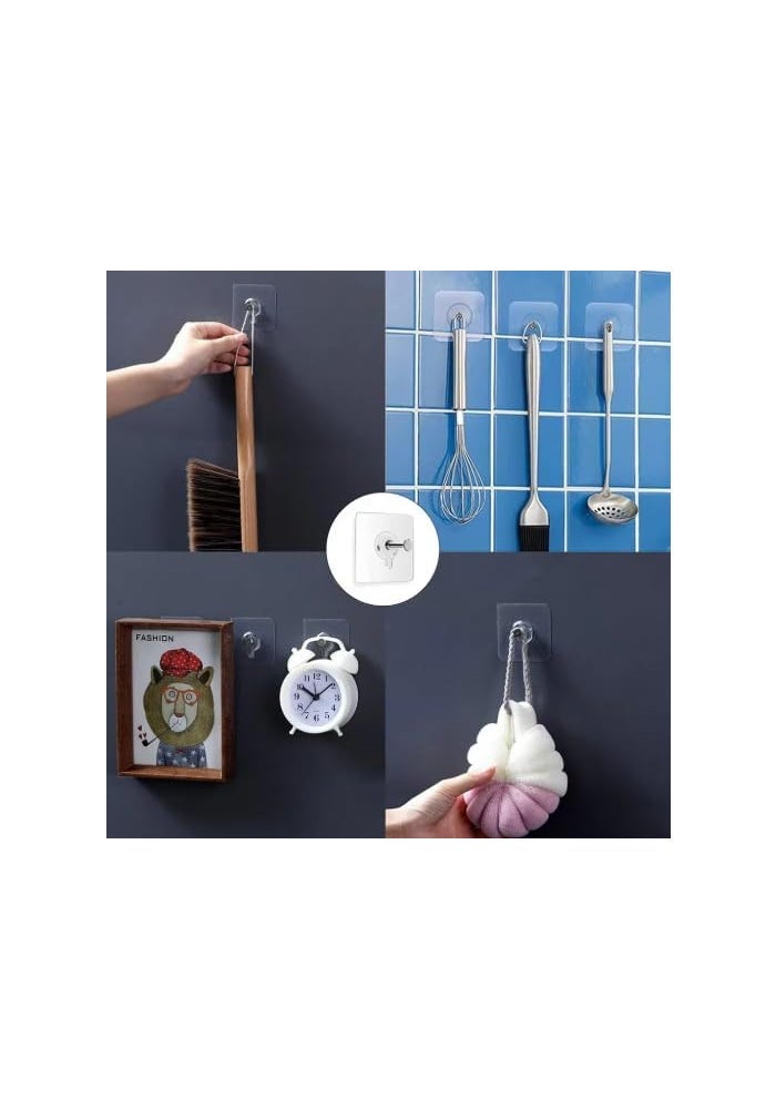 5/10PCS Adhesive Wall Hooks 13lb - Self Adhesive Thumb Hooks for Easy Wall Hanging - Image 4