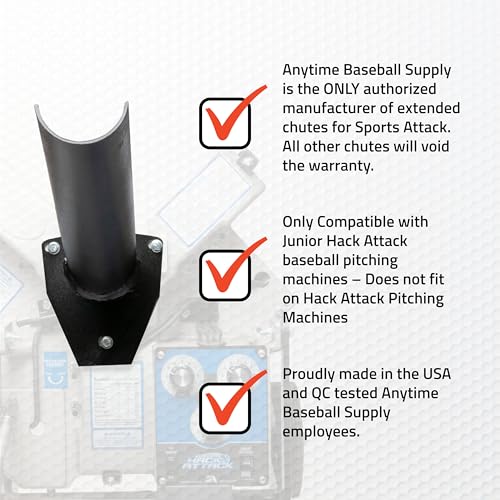 Anytime Baseball Supply Perfect Timing Chute for Junior Hack Attack Baseball Pitching Machine from Extended Pitching Machine Chute to Help Timing Baseball Swing Trainer - Image 3
