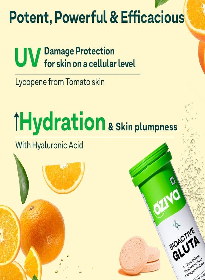 OZiva Bioactive Glutathione Tablets for Radiant Skin - 30 Effervescent Tablets (Pack of 2) | L-Glutathione, Lycopene, Vitamin C for Skin Glow & Anti-Pigmentation | Orange - Image 4