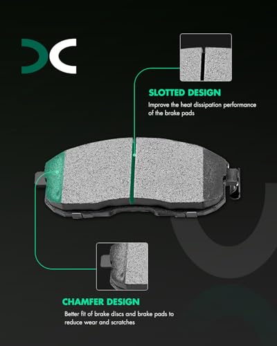 SCITOO مجموعة وسادات الفرامل السيراميكية SCITOO D815 D905 الأمامية والخلفية تناسب INFINITI G35 2003-2005، لنيسان 350Z 2003-2005، لنيسان ألتيما 2007-2013، لنيسان جوك 2011-2017، لنيسان سنترا 2007-2012 - Image 2