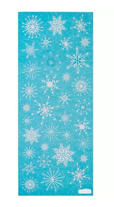 Snowflake Stickers White and Blue Glitter Sticker for Scrapbooks Cards Crafts 34 Pieces
