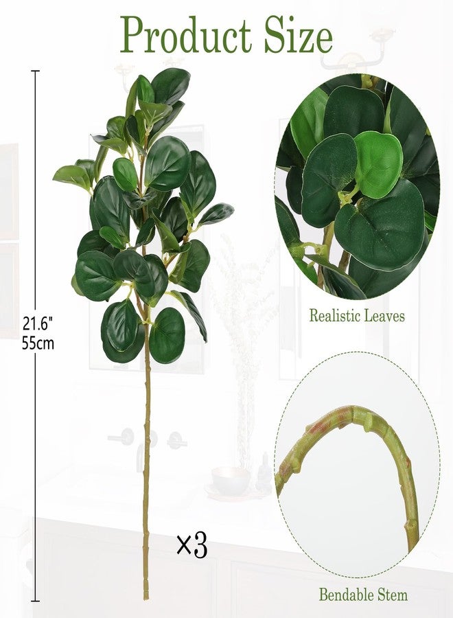 Briful Fake Plants Branches Real Touch Faux Greenery Stems for Vase, Set of 3 Spring Summer Artificial Branches DIY Arrangement for Home Farmhouse Wedding Decor - Image 2