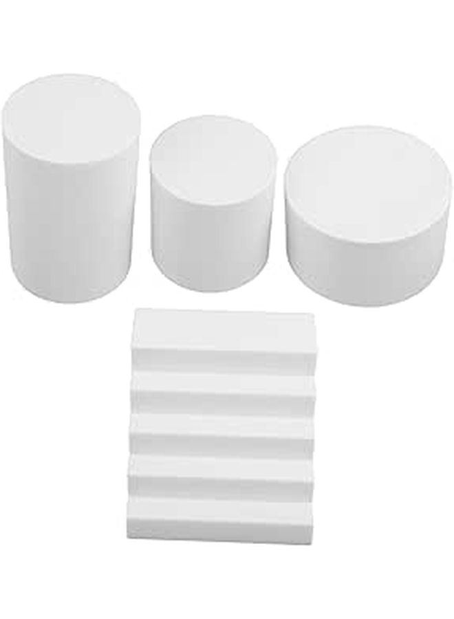 White Solid Blocks Photography Props for Jewelry Cosmetics and Accessories Modeling - Image 1
