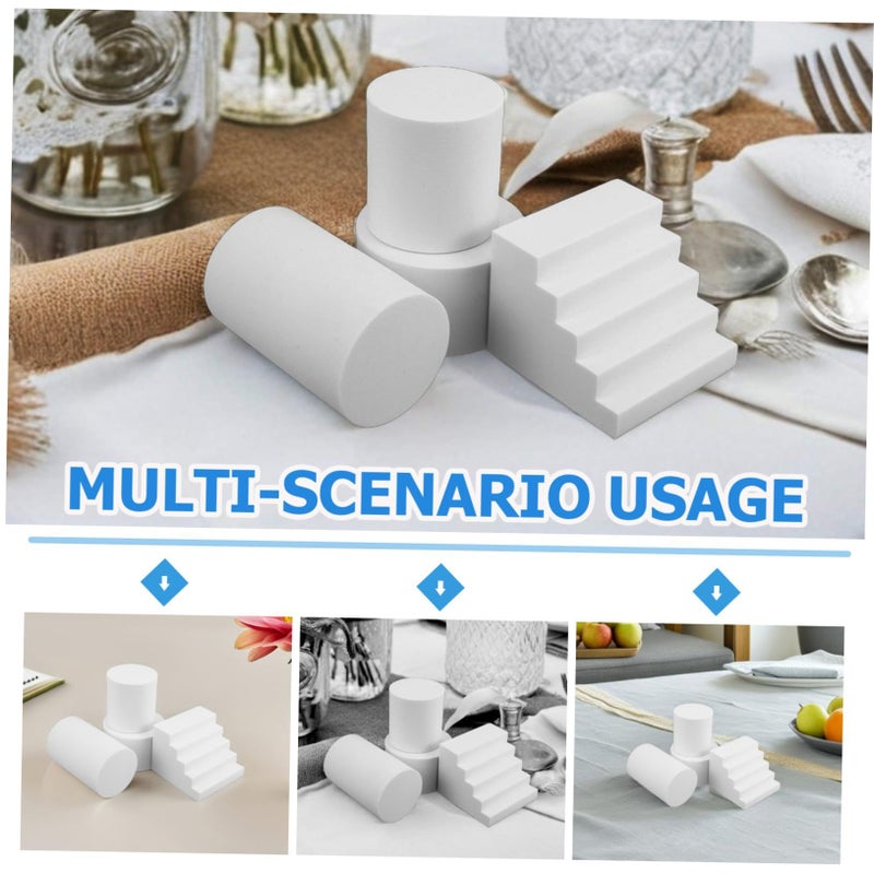 White Solid Blocks Photography Props for Jewelry Cosmetics and Accessories Modeling - Image 4