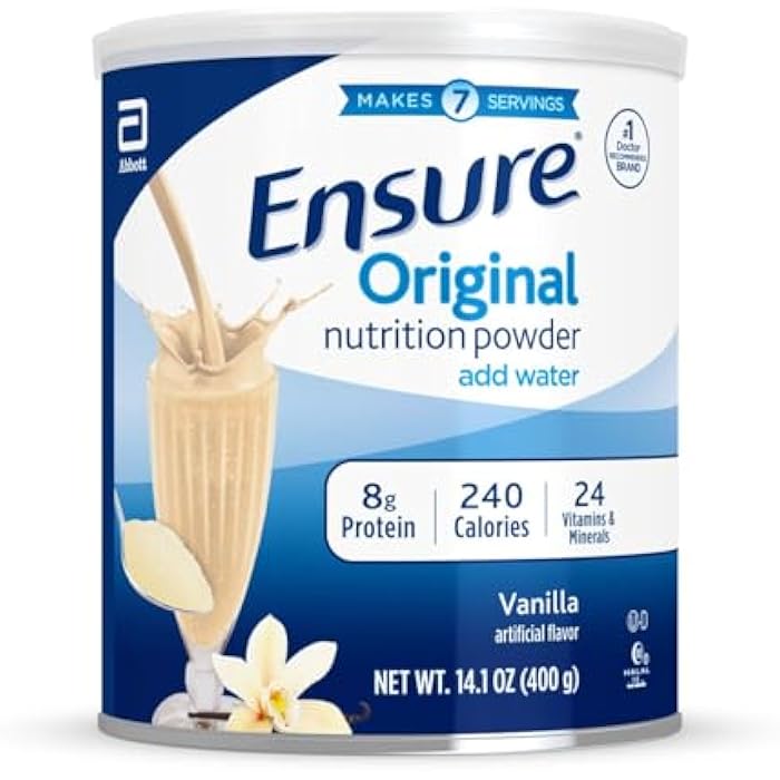 Ensure Original Vanilla Nutrition Powder | Vanilla Protein Powder | Small Meal Replacement Shake Mix | 8g Protein, 24 Vitamins & Minerals | Immune Health | 14.1 oz - Image 1