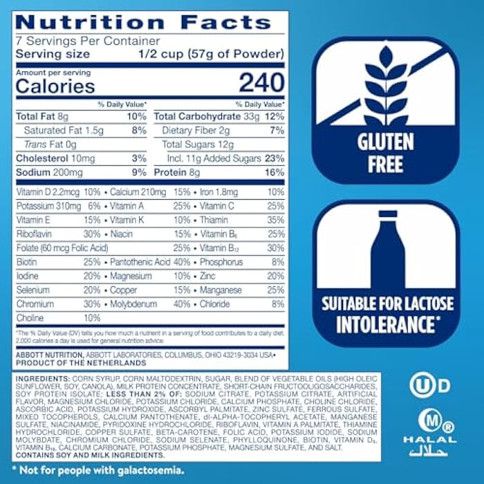 Ensure Original Vanilla Nutrition Powder | Vanilla Protein Powder | Small Meal Replacement Shake Mix | 8g Protein, 24 Vitamins & Minerals | Immune Health | 14.1 oz - Image 5