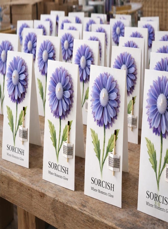 SORCISH Handmade Flower Candle Greeting Card – Luxury Floral Candle Card with Match Holder | Unique Gift for Birthday, Anniversary, Wedding Return Gifts & Special Occasions - Image 4