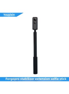 ماركة غير محددة مناسبة لملحقات Gopro Insta360ONEX0.9 M عصا سيلفي تلسكوبية 1/4 عصا سيلفي عالمية - اللون: عصا مؤقت ذاتي + مشبك هاتف محمول 2  - Image 2