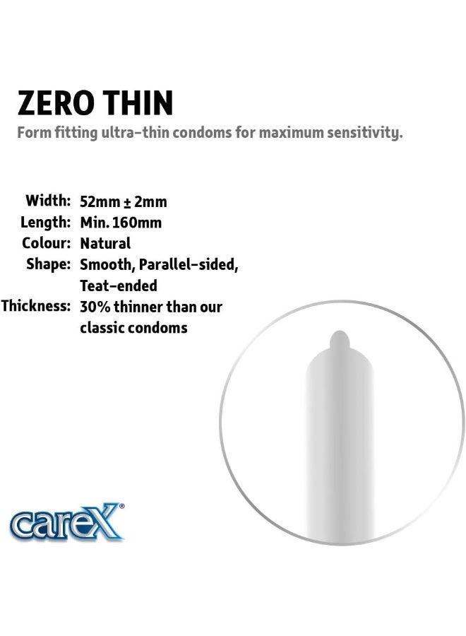 Carex Zero Thin Condoms | Ultra-Thin Condoms For Maximum Sensitivity | 12 Count - Image 5