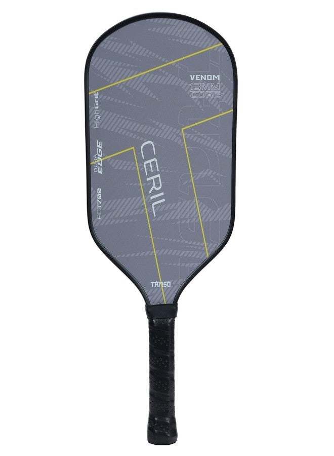 TANSO Ceril Venom T700 Pickleball Paddle (High Grit Surface Carbon Fibre Pickleball Paddle, 13mm Thick Hexa Core, Wide Body for Stable Control) - Image 1