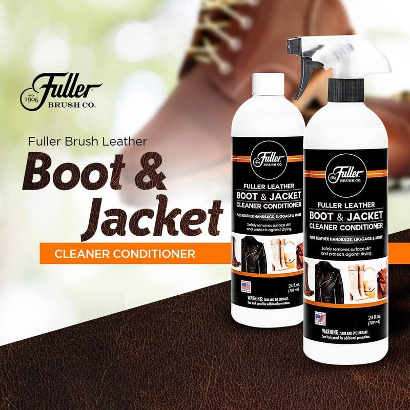 fuller brush Leather Boot & Jacket Cleaner Conditioner - Natural Oil Formula Cleans & Conditions Leather & Vinyl Boots Jackets Backpacks Luggage & More Removes Dirt Dust & Grime without Any Residue - Image 1