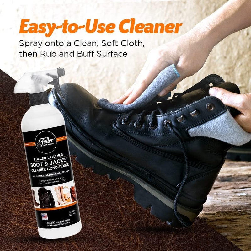 fuller brush Leather Boot & Jacket Cleaner Conditioner - Natural Oil Formula Cleans & Conditions Leather & Vinyl Boots Jackets Backpacks Luggage & More Removes Dirt Dust & Grime without Any Residue - Image 5