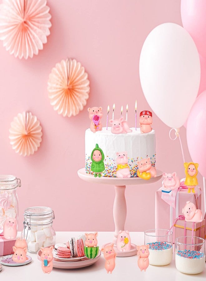 Maitys 31 Pcs Pink Piggy Miniature Figurines Toys Pink Pig Cake Toppers Tiny Pig Party Decorations Cute Decor Waterproof Mini Resin Garden Miniature for Moss Landscape DIY Terrarium Crafts Gift - Image 4