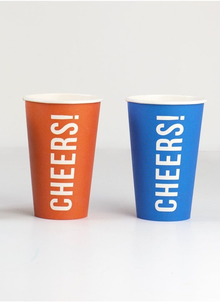 Talking Tables Blue Cheers Eco Party Cup 16oz 8pack  - Image 2