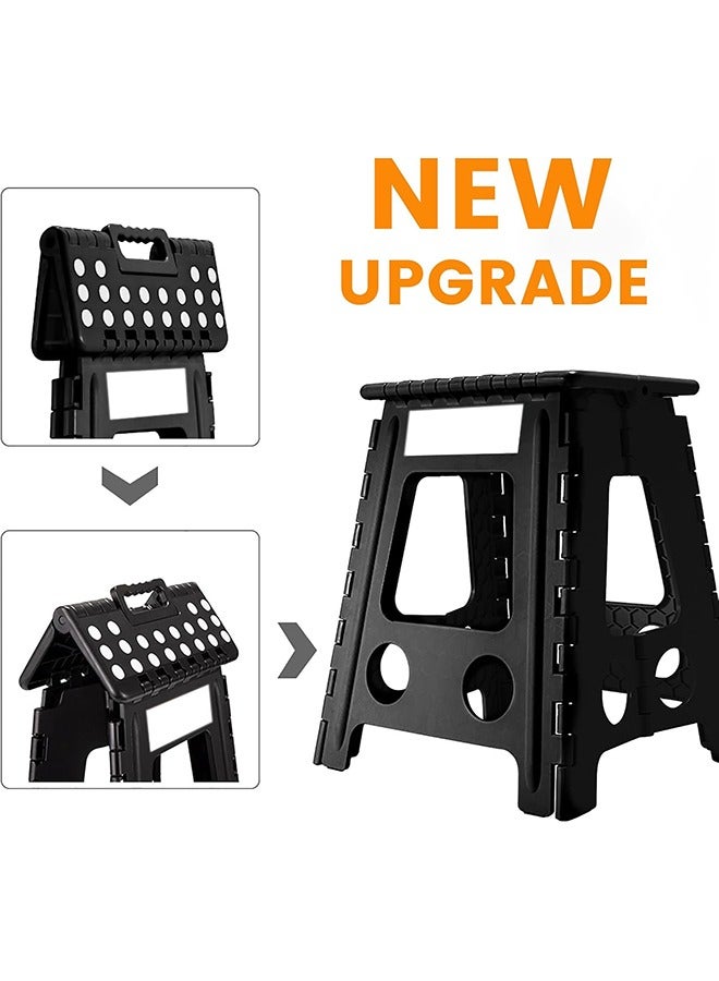 AL RAID Folding Step Stool, 39CM Heavy Duty Step Stool Foldable for Adults, Stepping Stool with Handle, Non Slip Folding Stools, Hold Up to 150kg, Multi-Use Office Foot Stool under Desk - Image 5