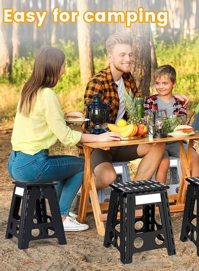 AL RAID Folding Step Stool, 39CM Heavy Duty Step Stool Foldable for Adults, Stepping Stool with Handle, Non Slip Folding Stools, Hold Up to 150kg, Multi-Use Office Foot Stool under Desk - Image 4