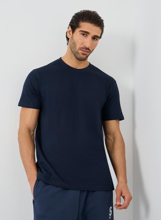 Styli Styli Solid Crew Neck Short Sleeve T-Shirt - Image 1