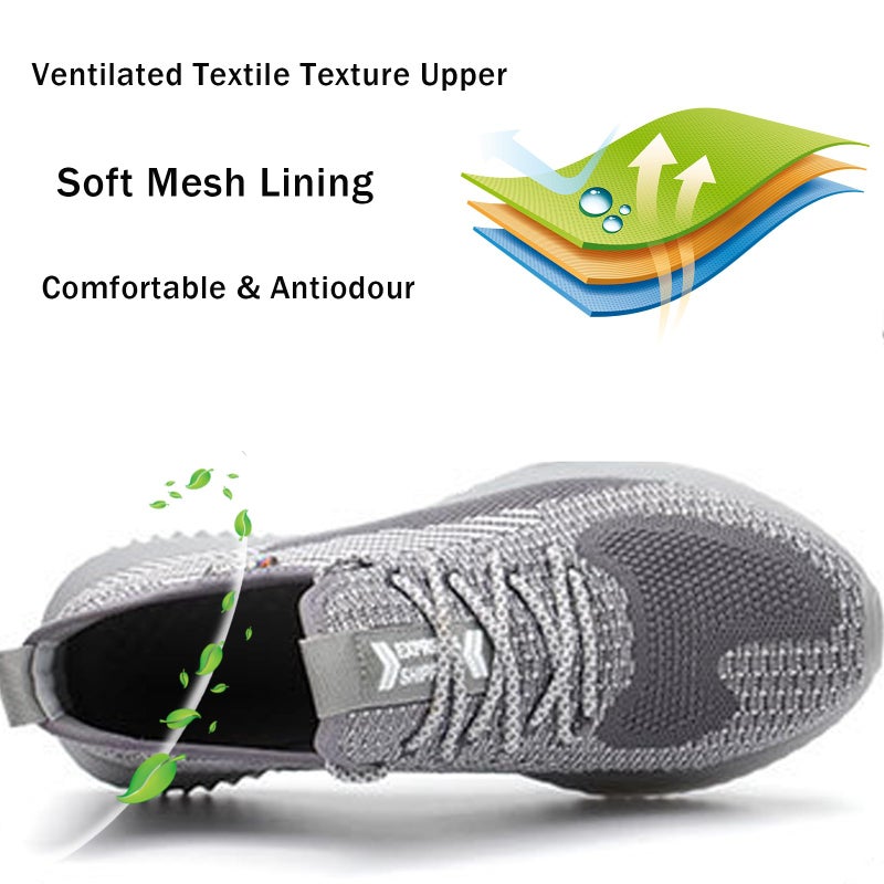 Drecage Steel Toe Safety Shoes for Women Men Work Shoes Industrial & Construction Sneakers Puncture Proof Lightweight Working Shoes - Image 3