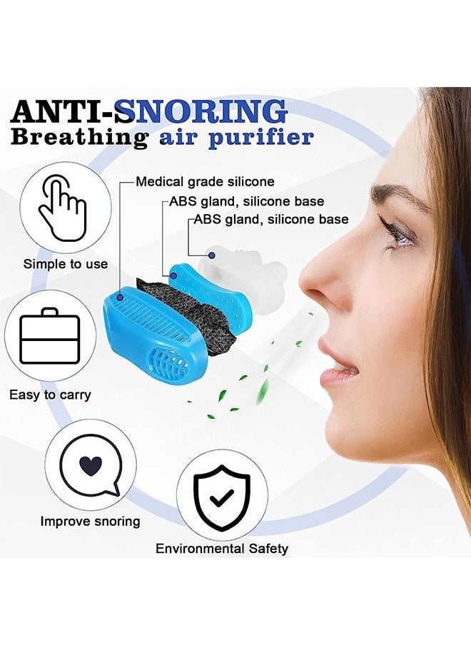 Generic - Anti Snoring Devices, Air Purifier Nasal Vents Plugs Clip, Stop Snoring Sleep Aid Snore Reducing for Better Sleep (Blue) - Image 1