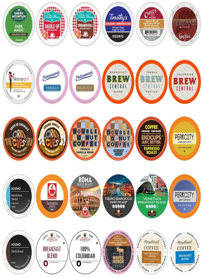 Crazy Cups Variety Pack Sampler Assorted Single Serve Coffee Pods, Premium Coffee, 30 Count - Image 1