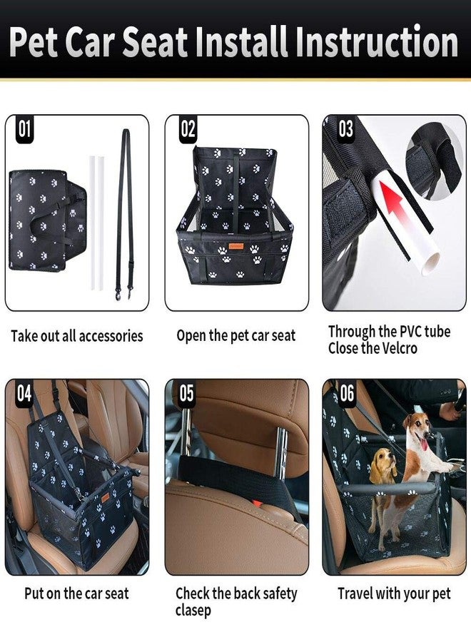 SWIHELP Dog Car Seat Puppy Portable Pet Booster Car Seat with Clip-On Safety Leash and PVC Support Pipe, Anti-Collapse,Perfect for Small Pets - Image 5
