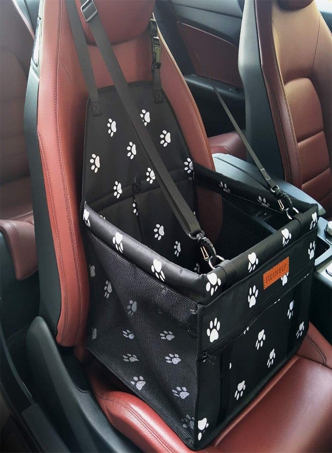 SWIHELP Dog Car Seat Puppy Portable Pet Booster Car Seat with Clip-On Safety Leash and PVC Support Pipe, Anti-Collapse,Perfect for Small Pets - Image 1