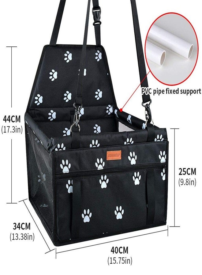 SWIHELP Dog Car Seat Puppy Portable Pet Booster Car Seat with Clip-On Safety Leash and PVC Support Pipe, Anti-Collapse,Perfect for Small Pets - Image 3