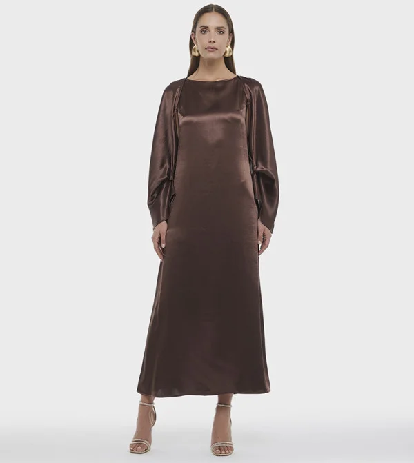 بي سي بي جي BCBG-Satin Bollerro Dress