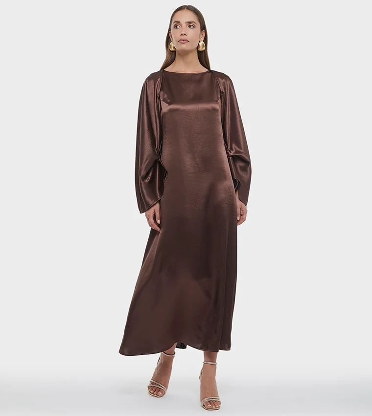 بي سي بي جي BCBG-Satin Bollerro Dress