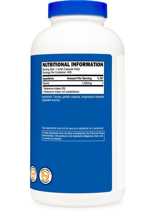 Nutricost توراين 1000 ملغ، 400 كبسولة - Image 5