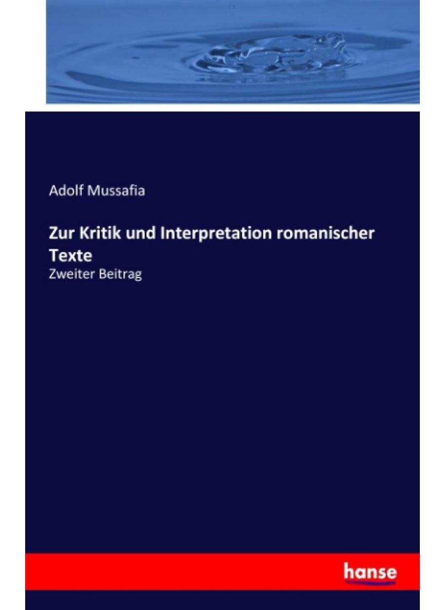 Zur Kritik und Interpretation romanischer Texte: Zweiter Beitrag  - Image 1