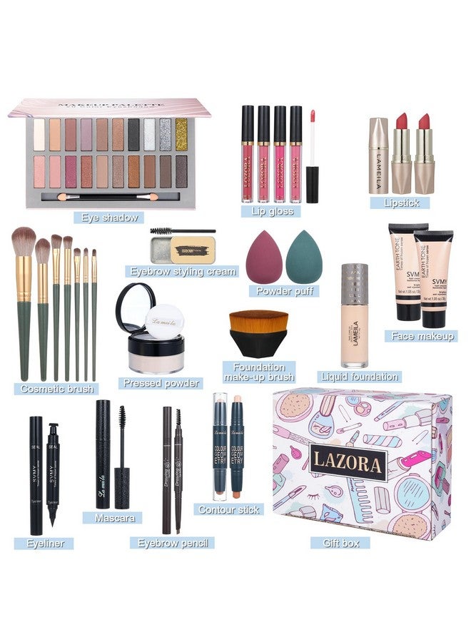 LAZORA Makeup Kit For Women All In One Makeup Sets Makeup Kit For Women Full Kit Teens Makeup Essential Bundle Include 20 Color Eyeshadow Palette Set - Image 2