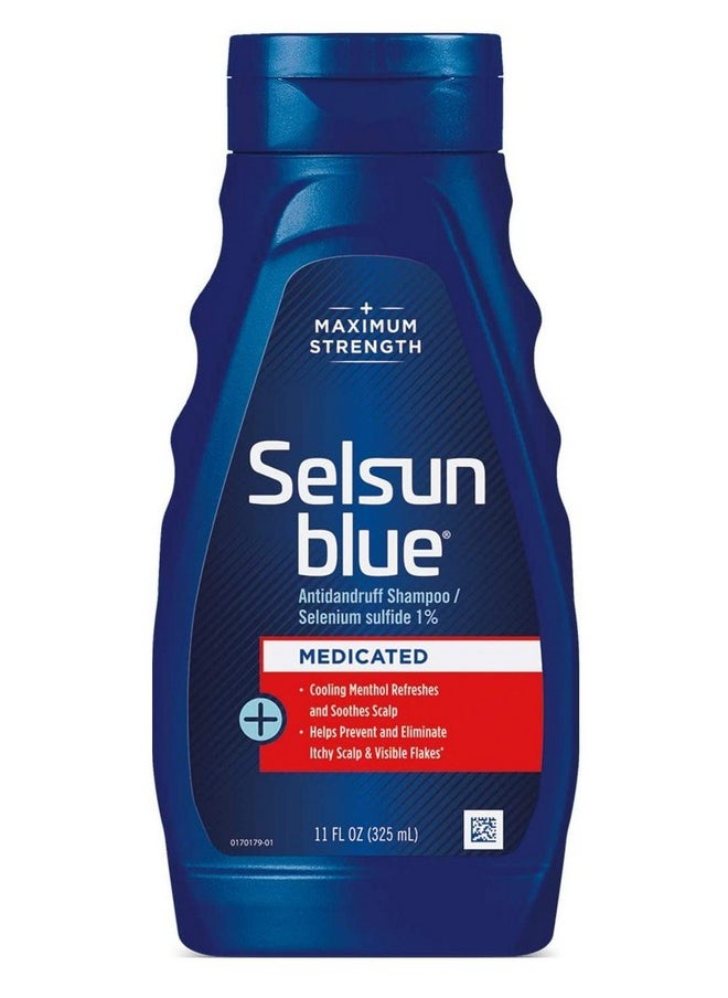 Selsun blue Selsun Blue Shampoo Naturals Dandruff Medicated 11 Ounce (325ml) (3 Pack)  - Image 1