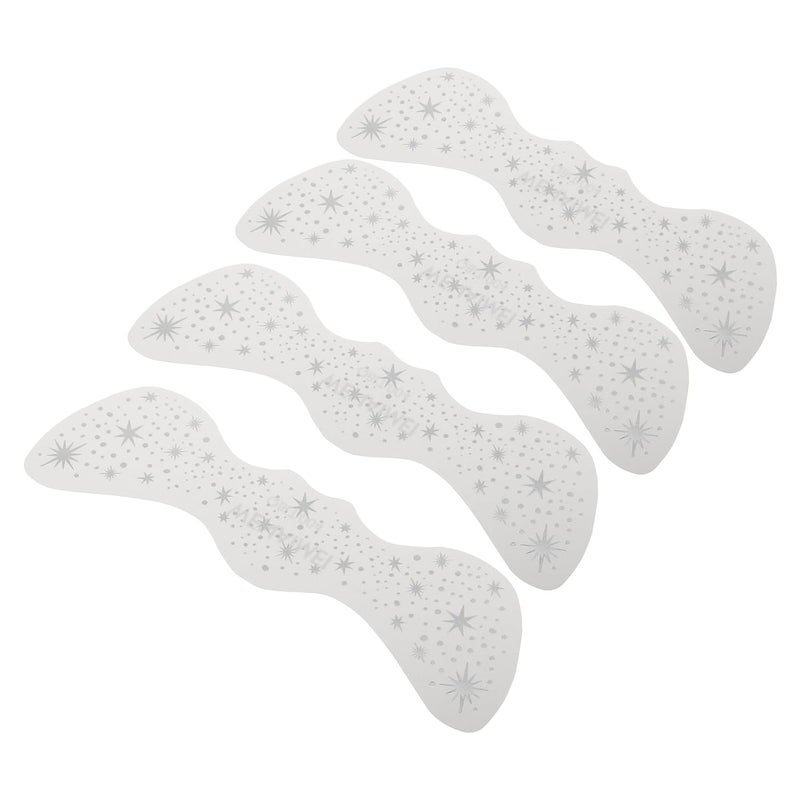 Waterproof Silver Glitter Freckle Face Stickers 4pcs Temporary Tattoos Festival Makeup for Women Music Party - Image 1