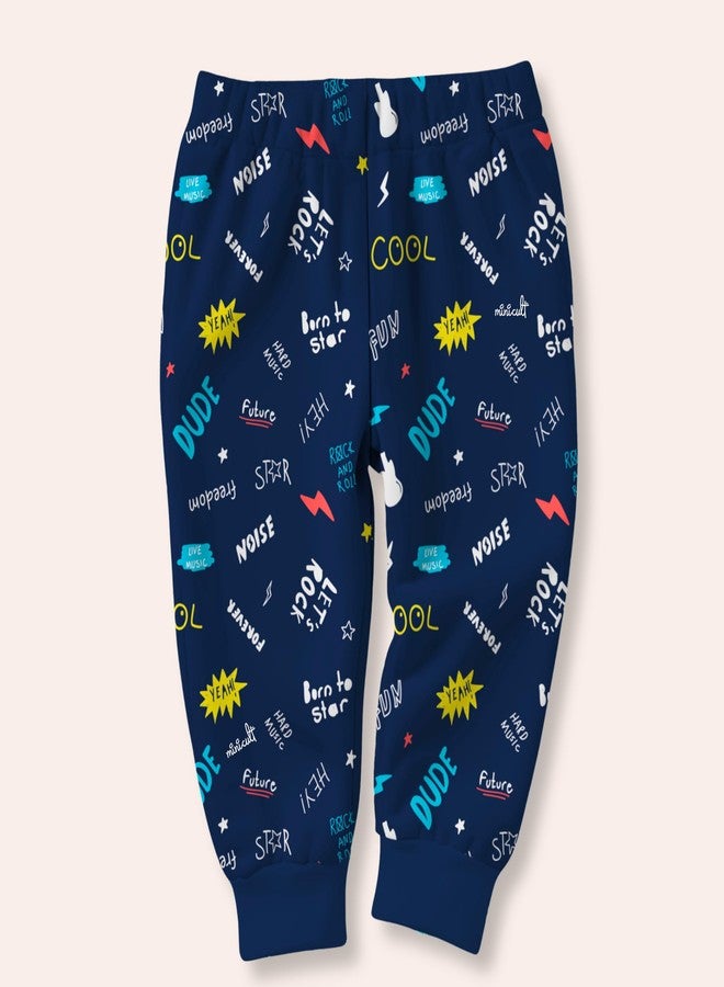 minicult Unisex-Child Mid Rise Cotton Pajama Pants with All Over Print and (Multicolor Designs)(Regular Fit)(Pack of 5), 3-4 Years - Image 2