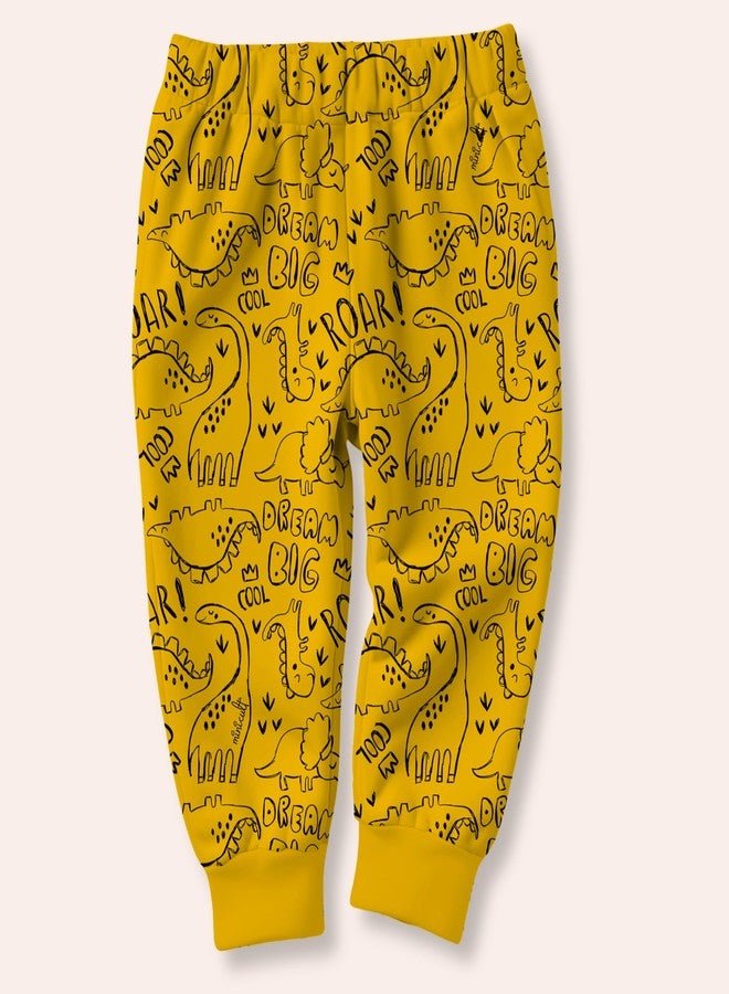 minicult Unisex-Child Mid Rise Cotton Pajama Pants with All Over Print and (Multicolor Designs)(Regular Fit)(Pack of 5), 3-4 Years - Image 3