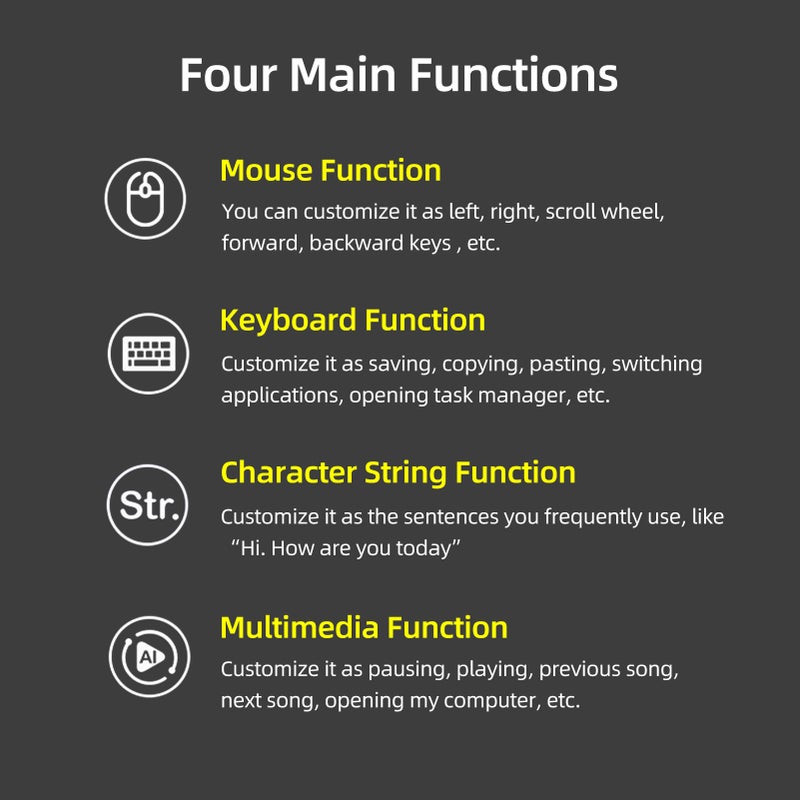 FS20G Triple Foot Switch Multifunctional Customized Foot Pedal USB+2.4G Dual-mode Connection Mechanical Switch Wide Application - Image 4