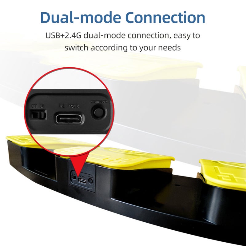 FS20G Triple Foot Switch Multifunctional Customized Foot Pedal USB+2.4G Dual-mode Connection Mechanical Switch Wide Application - Image 5