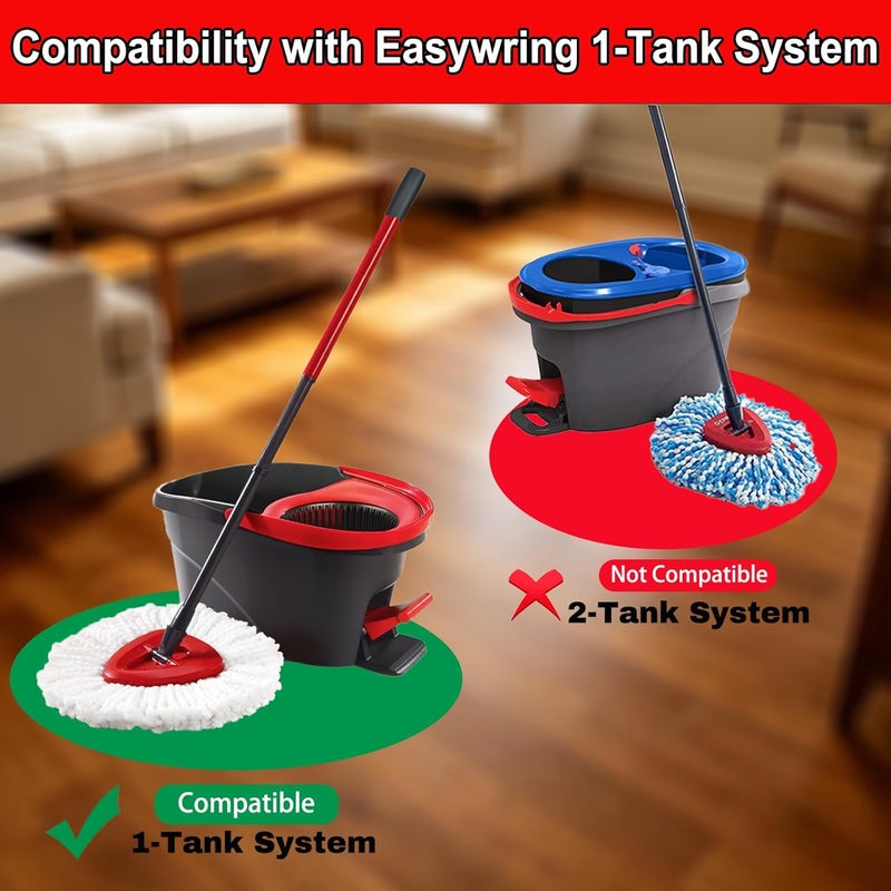 XHMAXE 10 PCS Spin Mop Replacement Head,100% Microfiber Mop Heads Replacements with Triangle Spin Mop Head, 360 Degree Round Spin Mop Replacement Head for Easy House Cleaning Floor Mopping - Image 5