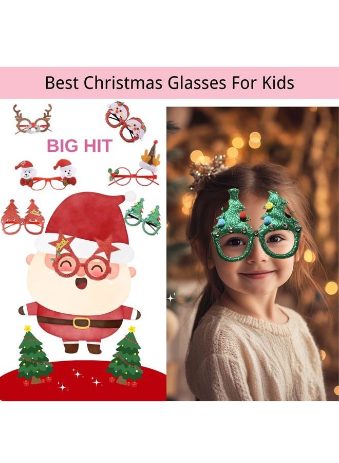 SEVEN STYLE 16 PCS Holiday Glasses,Cute Christmas Glasses Frames,Great Fun and Festive for for Christmas Party Favors Holiday Favors Christmas photos booth - Image 3