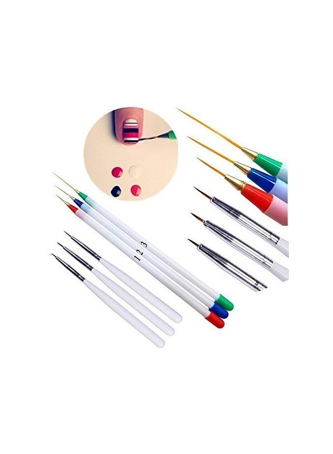 Goolsky 6pcs Drawing Lines, Drawing Flowers, Painting Pens, Nail Pens, Thin White Pole Acrylic Brush Nail Art Brush - Image 3