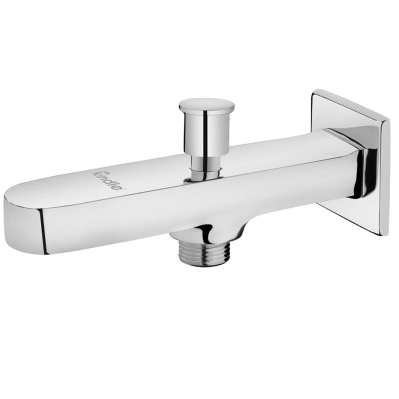 New Ware Bath Spout with Diverter for Bathroom Tub Spout with Button Attachment Durable Reliable Construction Bath Shower Tap with Wall FlangeChrome Finish