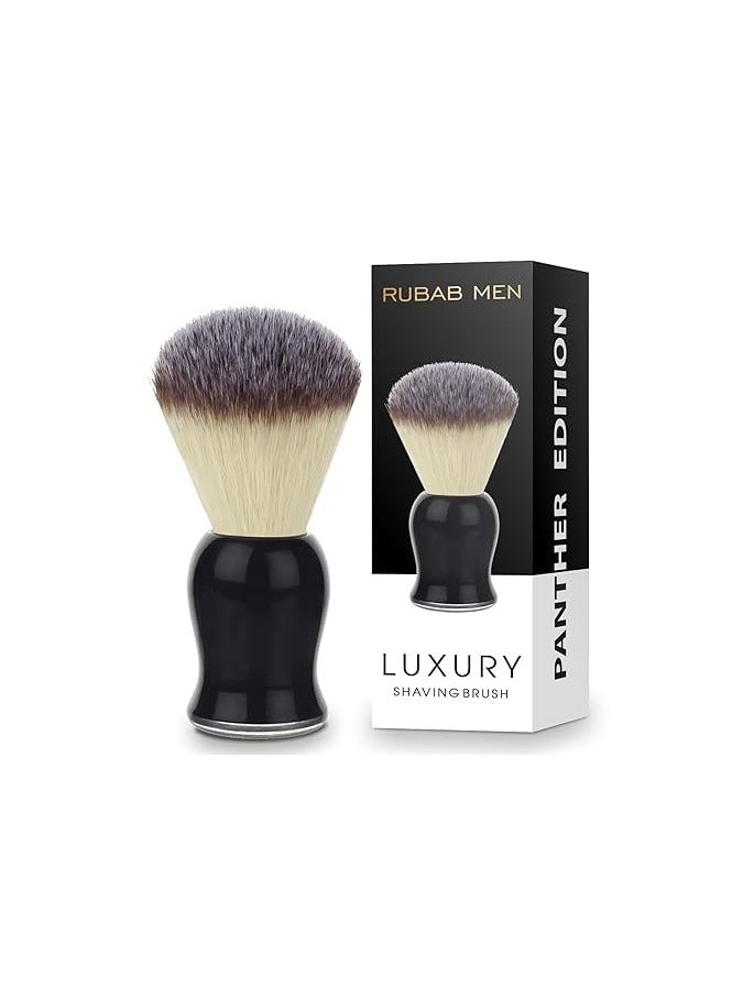 RUBAB MEN Premium Soft Shaving Brush for Men |Panther Edition| - Experience Luxury Shaving with Cruelty-Free Bristles & Elegant Black-Toned Handle | Handcrafted with Passion in India - Image 1