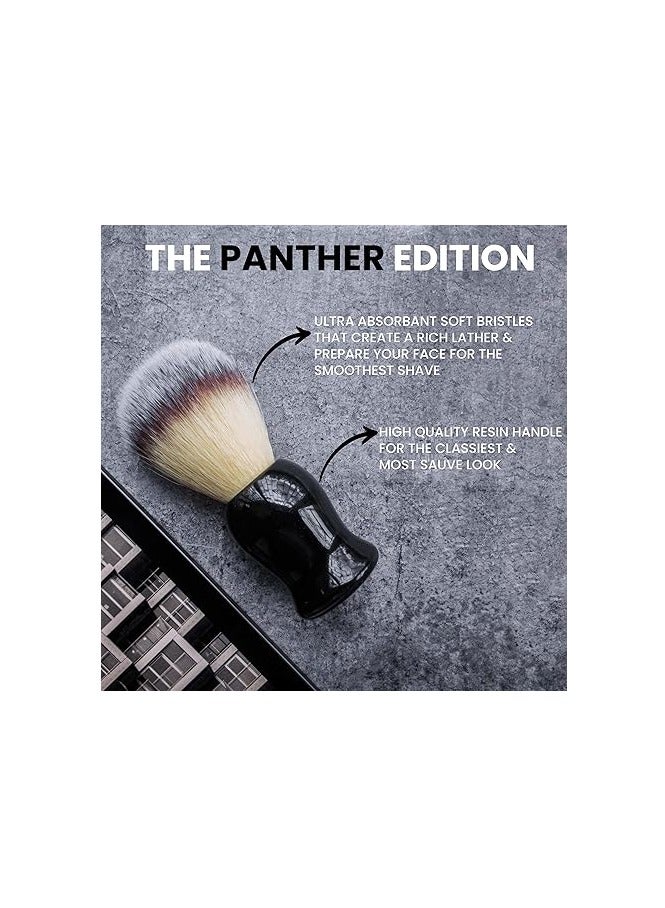 RUBAB MEN Premium Soft Shaving Brush for Men |Panther Edition| - Experience Luxury Shaving with Cruelty-Free Bristles & Elegant Black-Toned Handle | Handcrafted with Passion in India - Image 2