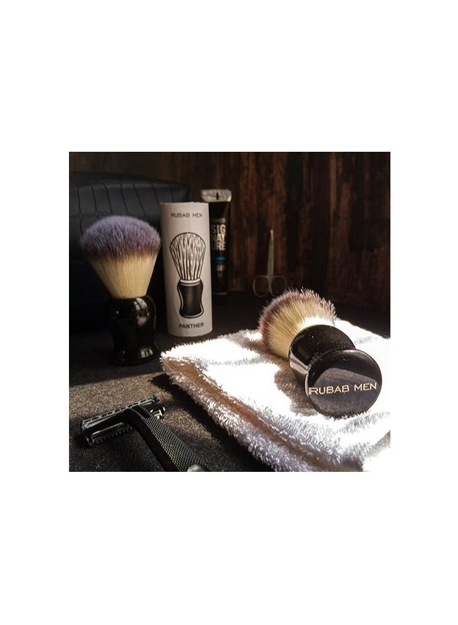 RUBAB MEN Premium Soft Shaving Brush for Men |Panther Edition| - Experience Luxury Shaving with Cruelty-Free Bristles & Elegant Black-Toned Handle | Handcrafted with Passion in India - Image 5
